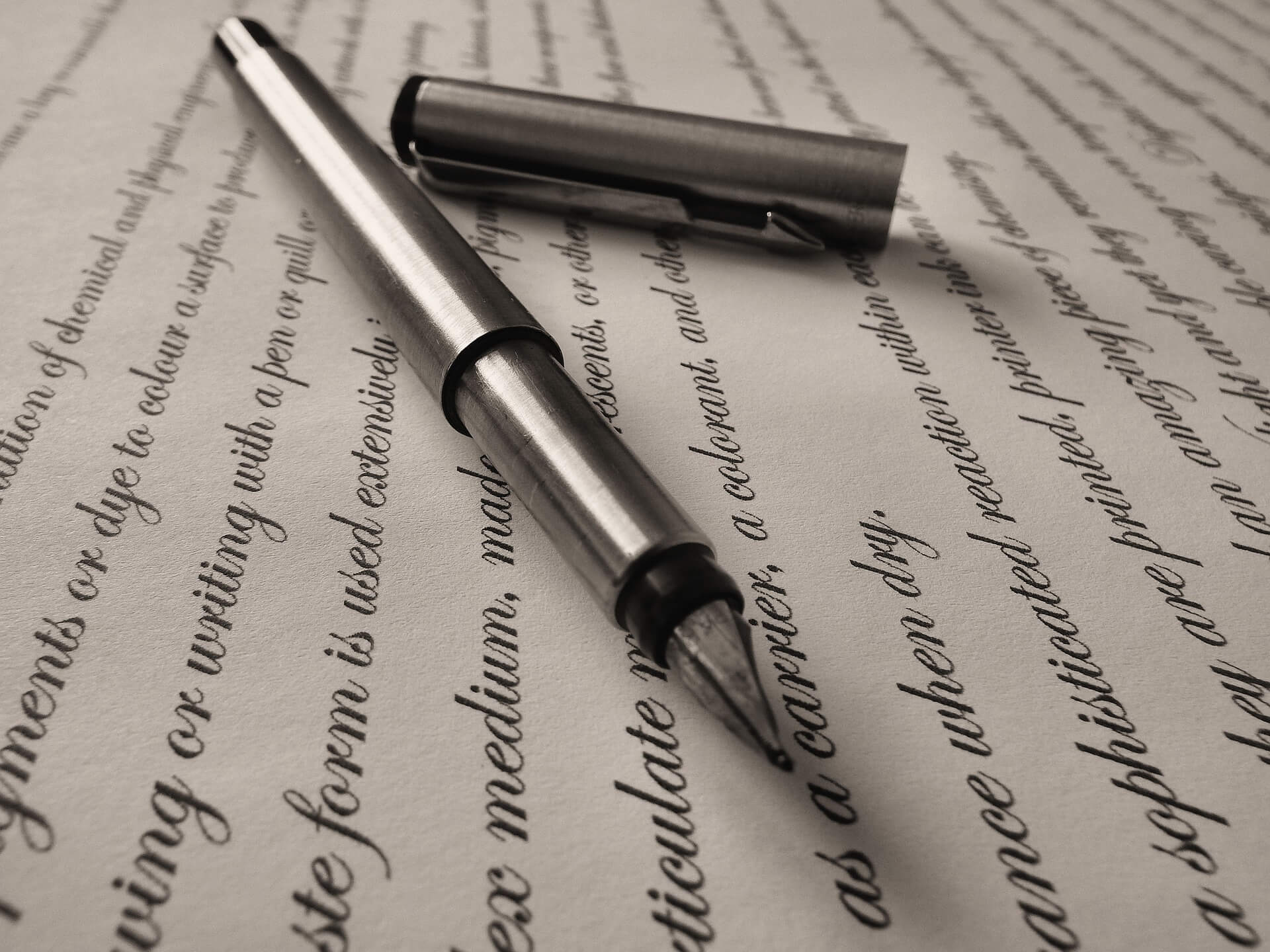 Die Vorteile der Handschrift - Kugelschreiber Text